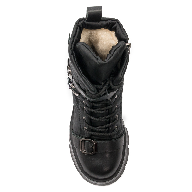 GOE Women's warm leather black women's boots