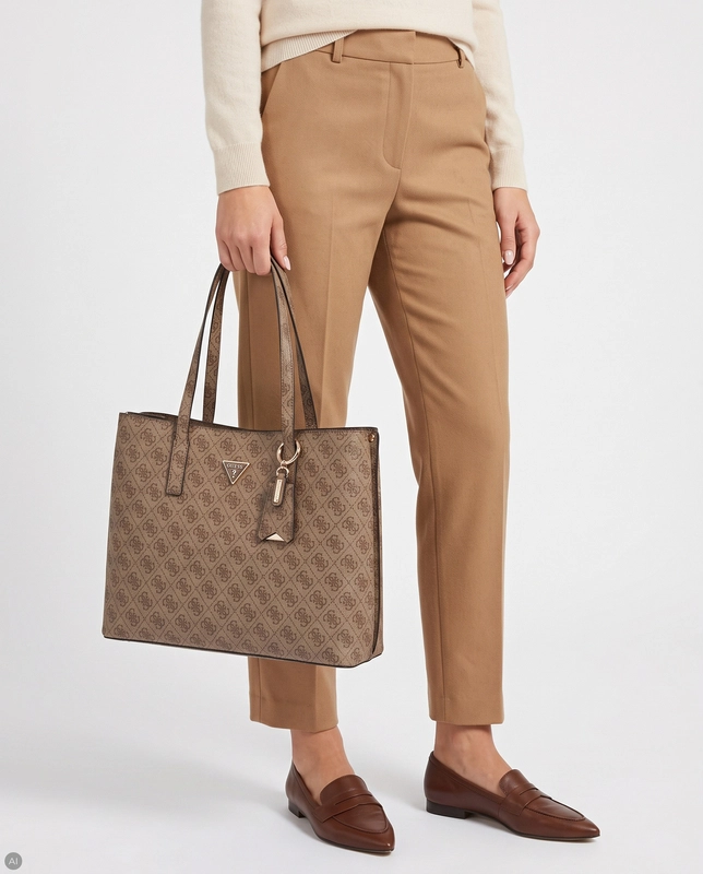Guess Torba Shopper Wzór 4G Beżowy HWSG6974230-BEIGE