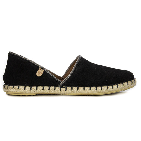 Verbenas Espadryle damskie Carmen Strass Negro czarny