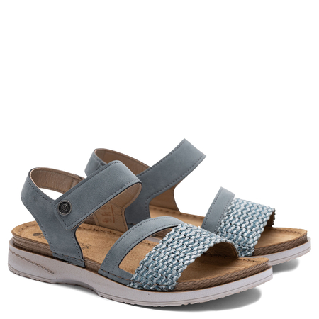 Inblu Women's Comfortable Sandals With Woven Strap Blue FA000005-LBLUE