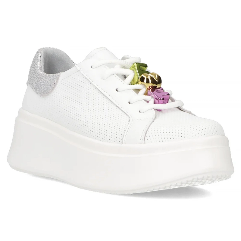 Filippo Leather White Low Shoes