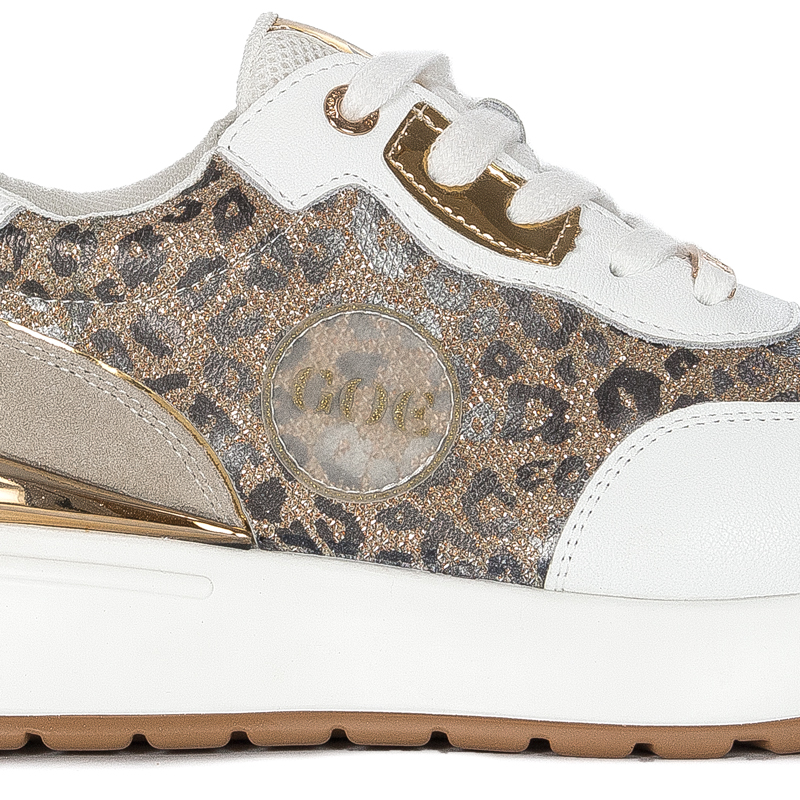 GOE Sneakersy damskie półbuty na platformie Multikolor