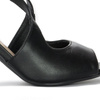 Sergio Leone women's sandals on a high heel Black PU