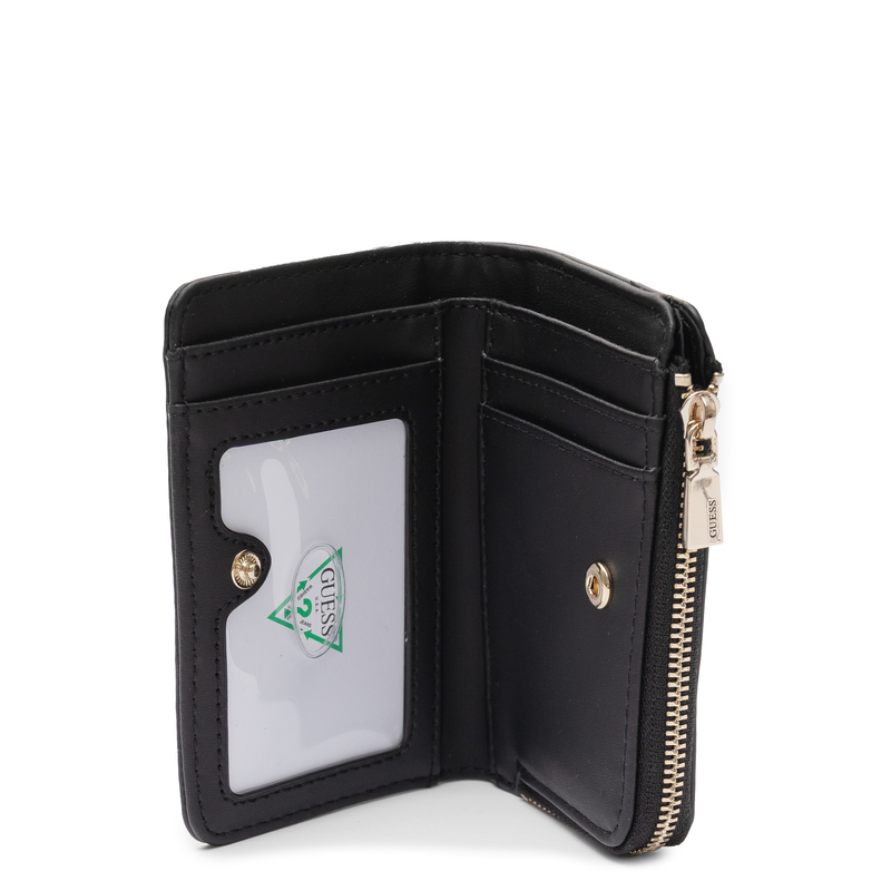 Guess Portfel Damski Elegancki Klasyczny Czarny PD2222156-BLACK LOGO