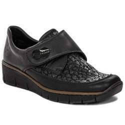 Rieker 537C0-00 Black Flat Shoes