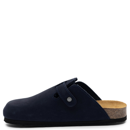 Dr. Brinkmann Leather Mules Orthopedic Closed Toe Navy 600355-NERPIO