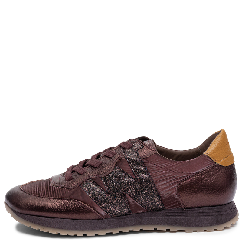 Wonders Leather Lightweight Sneakers Metallic Brown A-4810 Comb-Gran