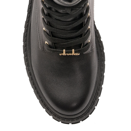 Liu Jo Women's Leather Platform Rumi 10 Boots Black