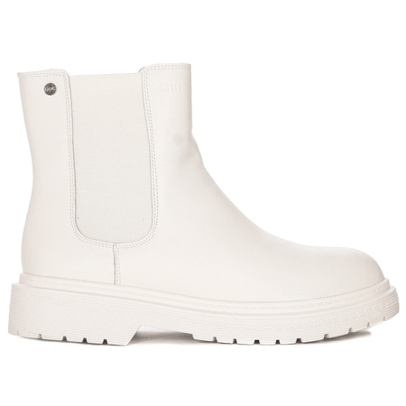 GOE Women's warm leather white boots