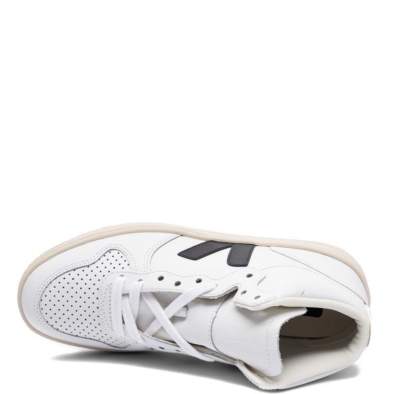 Veja Women's leather White Black high Sneakers