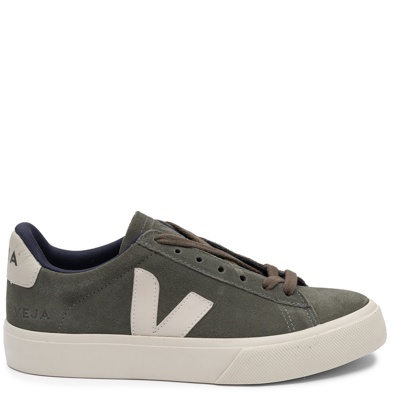 Veja Women's suede leather sneakers Mud Pierre green