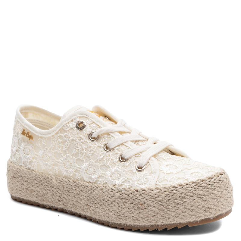 Lee Cooper Lace Platform Espadrille Sneakers Beige LCW-26-31-4328L