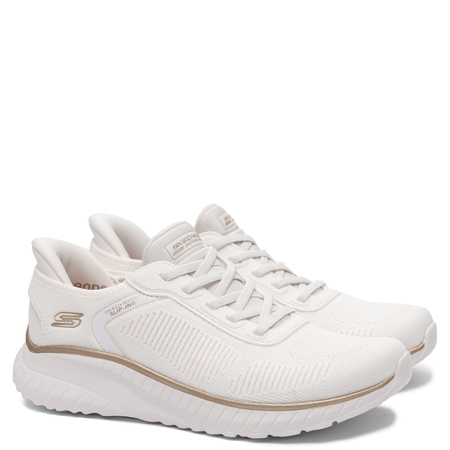 Skechers Bobs Sport Slip-ins Sneakersy Damskie Biało-Złote 117497-WTGD