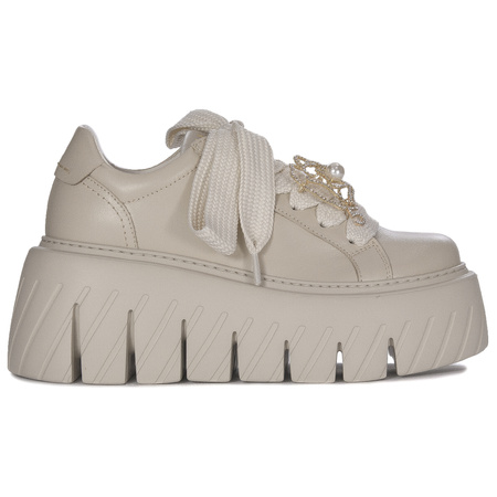 CheBello Women Flat Shoe Beige