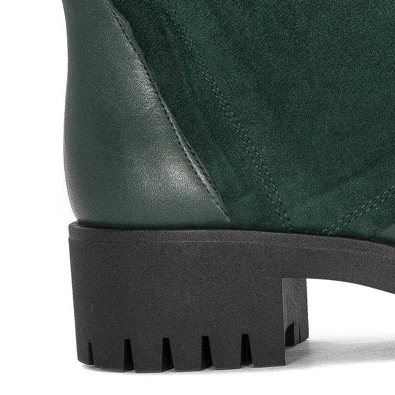 Visconi Women's high heels boots in natural leather green