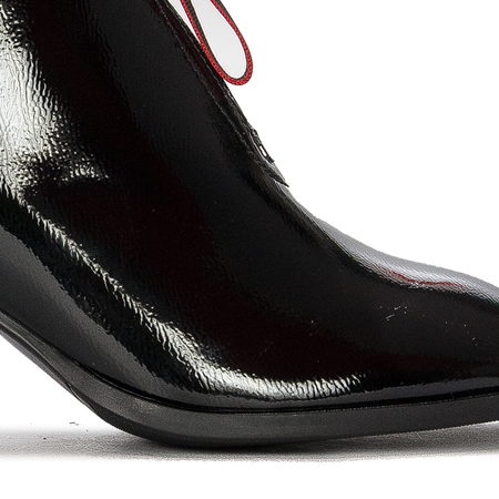 S.Barski Women's boots ankle boots black lacquered