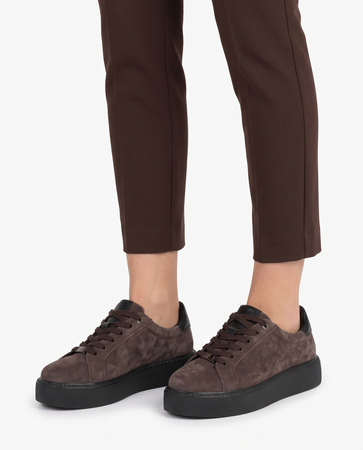 Filippo Skórzane Półbuty Sneakersy Na Platformie Brązowy DP6119-26-BR-BK