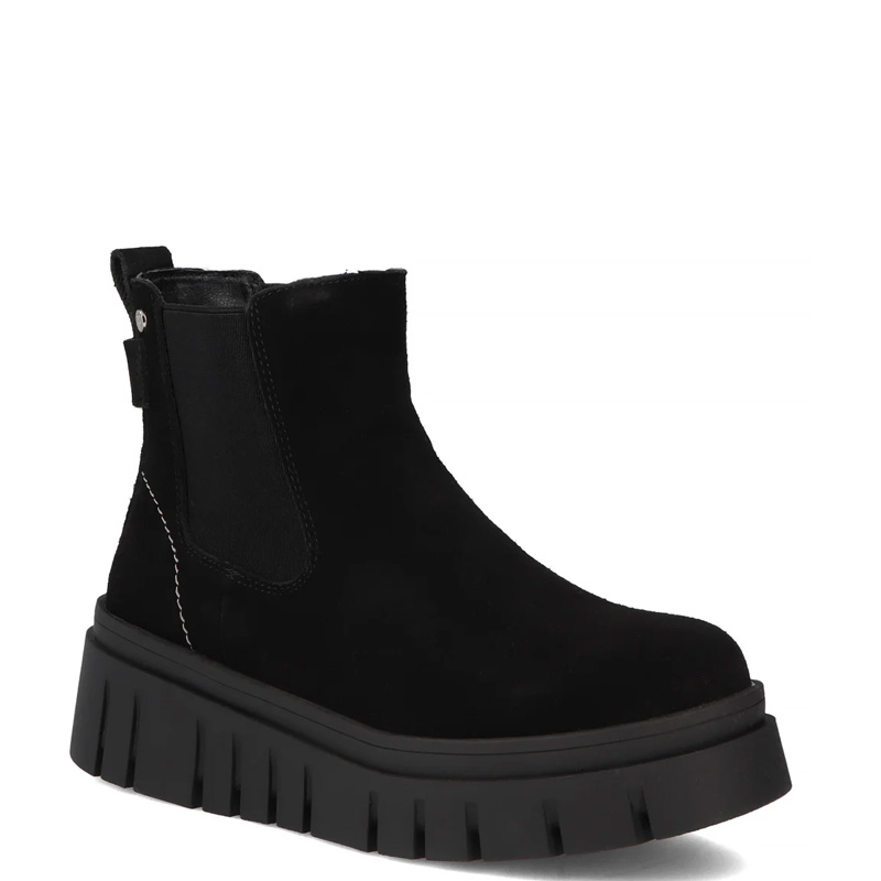 Filippo Botki Na Platformie Chelsea Wsuwane Czarne DBT7266-25-BK