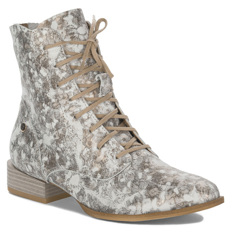 Maciejka Gold Lace-up Boots