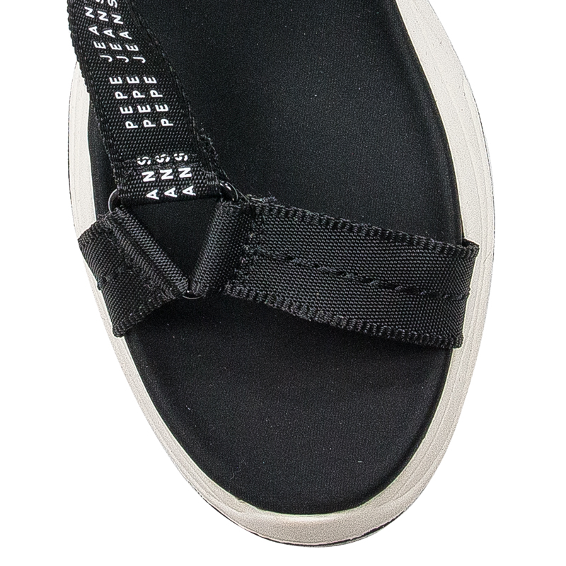 Pepe Jeans Black Grubo Logo Sandals