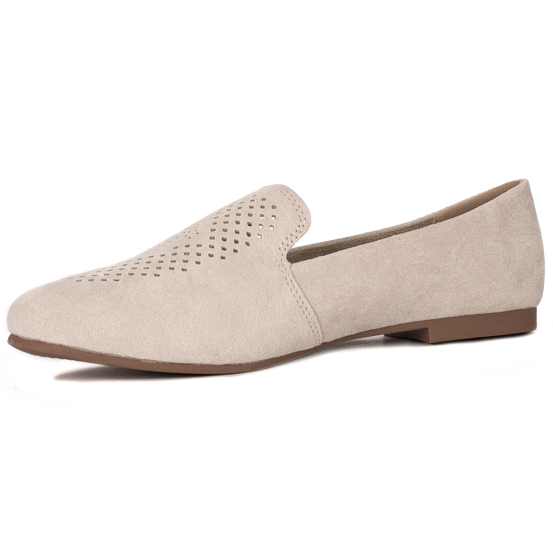 D&A Women's Low shoes Leather Beige