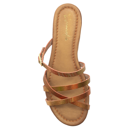 Maciejka Women's Leather Flip-Flops Copper