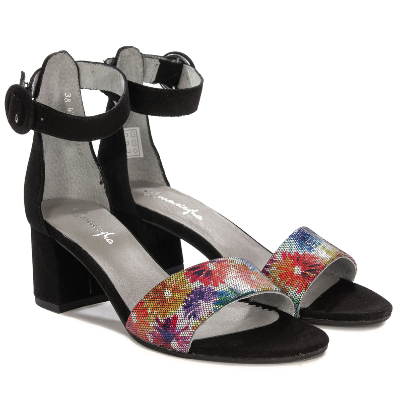 Maciejka Women's Leather Stiletto Sandals Black
