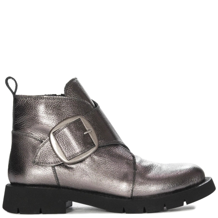 Boccato Botki Damskie Skórzane Ocieplane Grey