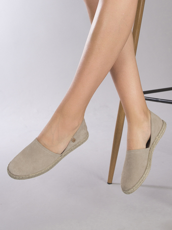 Verbenas Carmen Suede Espadrilles Beige CARMEN-SER-CRUDO