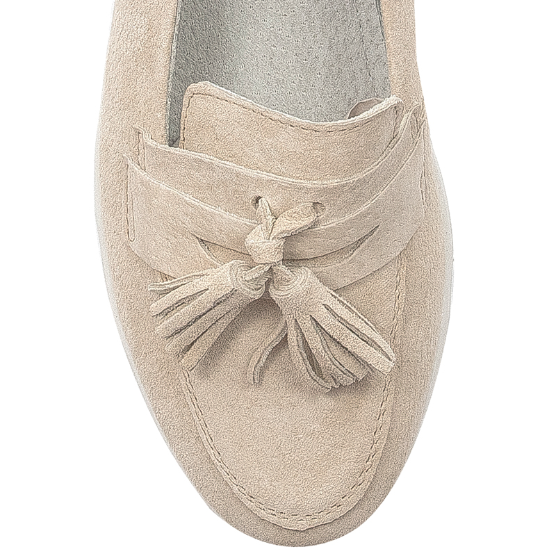 Women's Filippo suede leather shoes with beige wedges