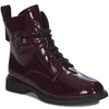 Maciejka Patent Leather Lace-Up Ankle Boots Side Zip Burgundy N3131-23/00-8