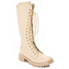 Maciejka Light Beige Women's Lace-Up Boots