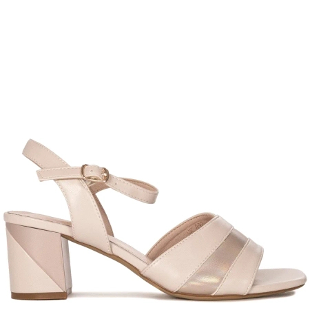 Sergio Leone Women's Sandals On A High Heel Beige Mix