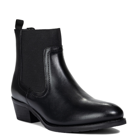 Maciejka Slip-On Chelsea Ankle Boots Block Heel Black H7168-01/00-7