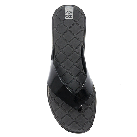 Klapki japonki damskie Zaxy Moment Thong Fem Black czarne