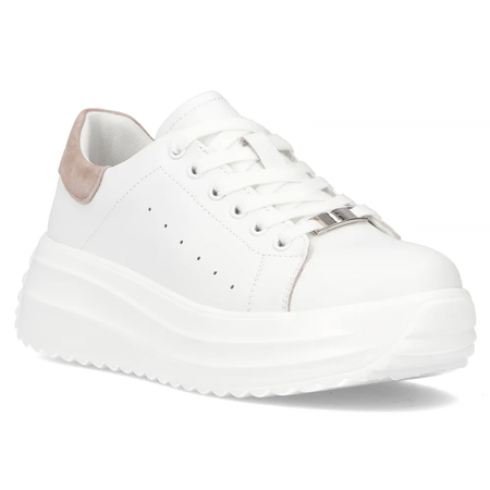 Filippo Leather White Low Shoes