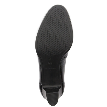 Tamaris Czółenka damskie skórzane Black Patent czarny lakier