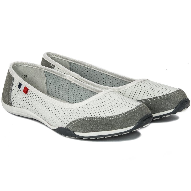 Filippo Women's Ballerinas White - Grey