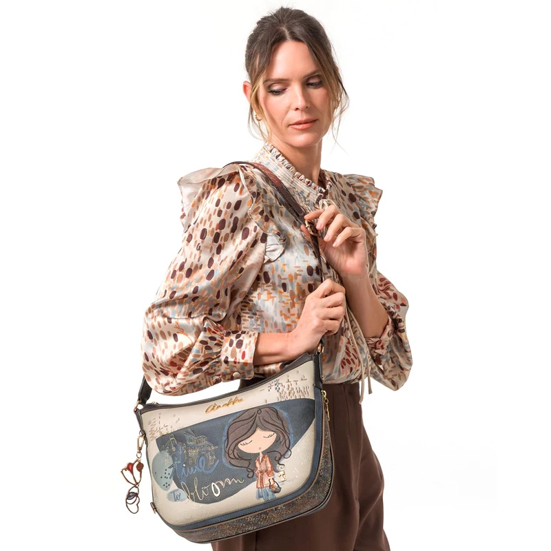 Anekke Time To Bloom Printed Large Handbag Shoulder Bag Multicolor 43703-138