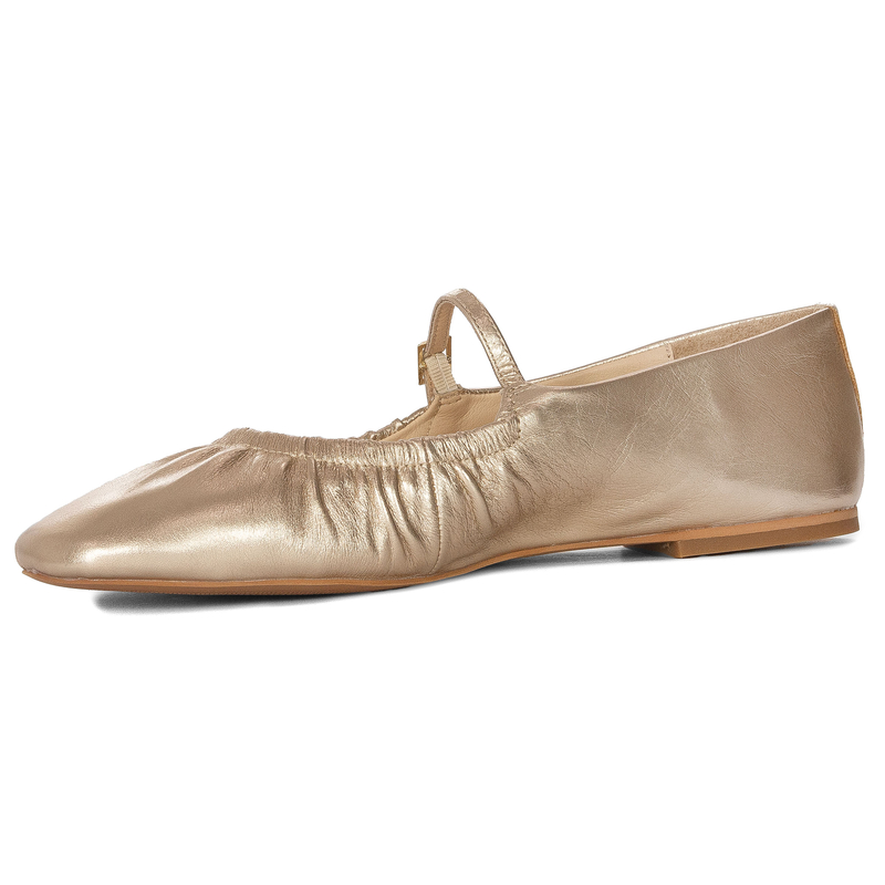 Inuovo Women's Gold Leather Loafers C52010-GOLD