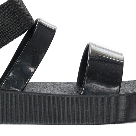 Zaxy Mood Sand Flatform Ad Black Sandals