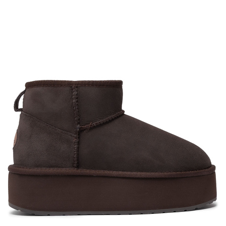 EMU Australia Botki Damskie Stinger Micro Flatform Chocolate