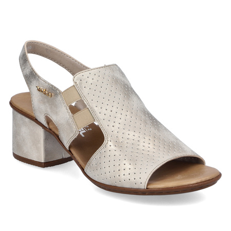 Rieker Sandały Damskie Beżowe