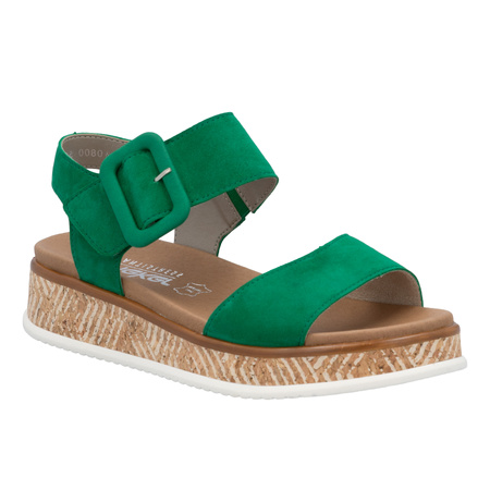 Rieker Sandały Damskie Zielone