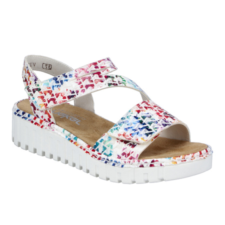 Rieker Sandały Damskie Multikolor