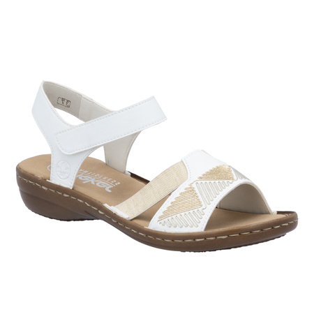 Rieker Sandały Damskie Białe