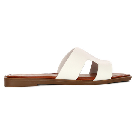 Sergio Leone Klapki damskie białe