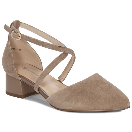 Maciejka Czółenka Damskie Beżowe