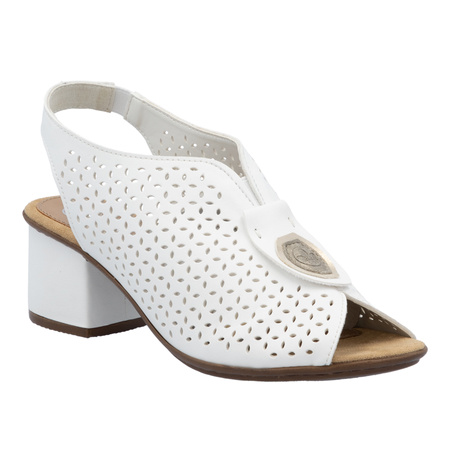 Rieker Sandały Damskie Białe
