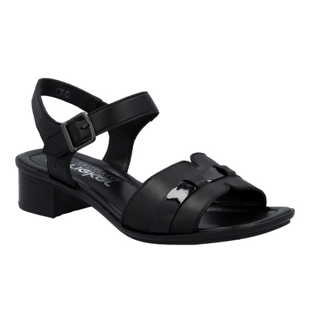 Rieker Sandały Damskie Czarne
